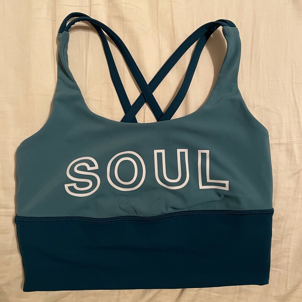 Lululemon x Soulcycle Energy Bra Long Line Blue